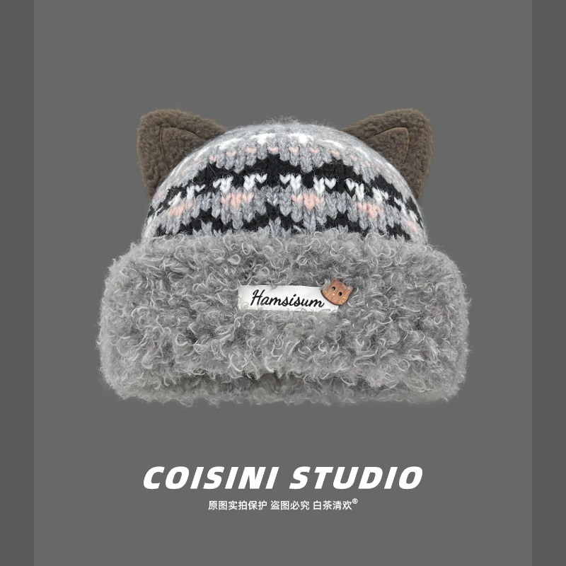 Women‘s Beanie Hat with Cute C - Beanie Cuffed Knit recension och pris