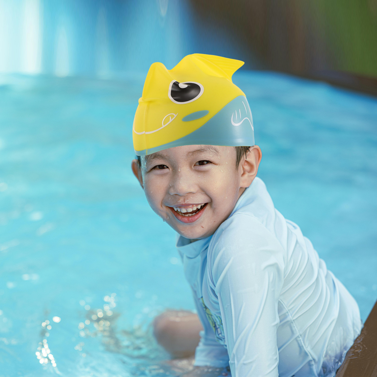 Kids Cartoon Printed Swim Cap  - Swim Hat Silicone recension och pris