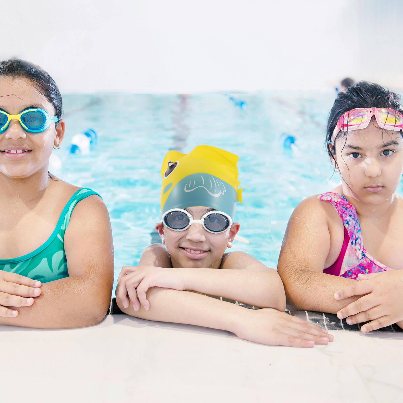 Kids Cartoon Printed Swim Cap  - Swim Hat Silicone recension och pris